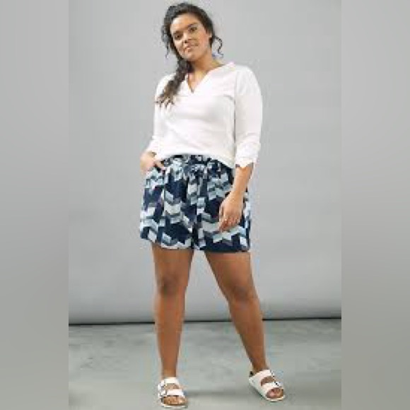 Peter Som for Anthropologie Athena Geometric Shorts Plus Size - Picture 10 of 11
